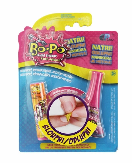 Set of Peel-Off Nail Polish and Lip Balm Bo-Po