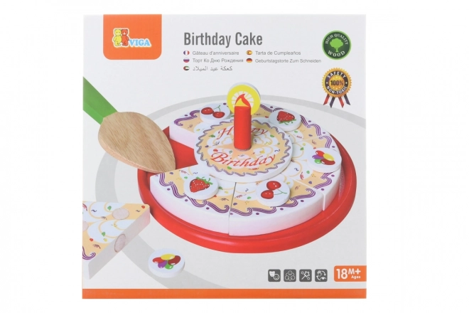 Wooden Birthday Cake Set