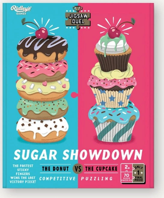 Ridley's Games Puzzle Duel Sweet Showdown: Donut vs Cupcake 2x70 Pieces