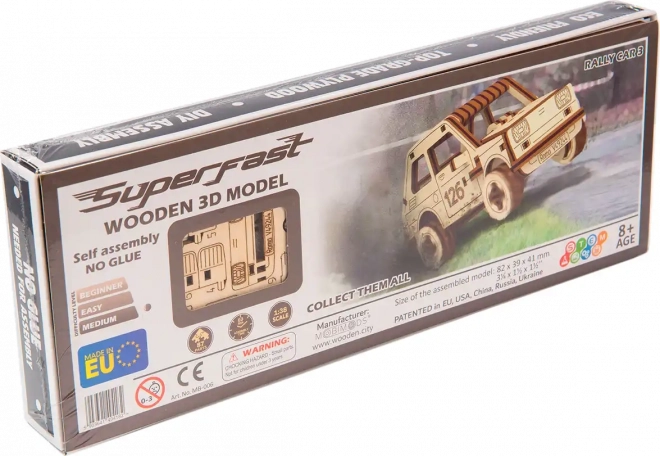 Holz 3D Puzzle Rallye-Wagen-Modell