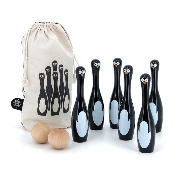 Vilac Wooden Penguin Bowling Set