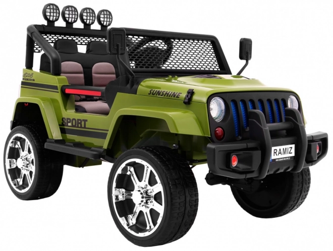 Off-road Car Raptor Drifter Green + Remote Control + 4x4 Drive + Storage Space + Slow Start + MP3 LED Light