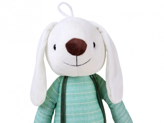 Plush Rabbit in Overalls Toy – green