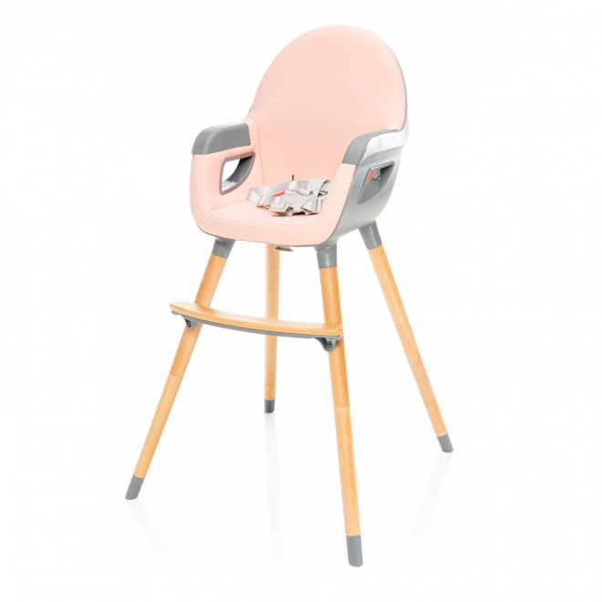 Children's High Chair Dolce 2 in Blush Pink and Grey