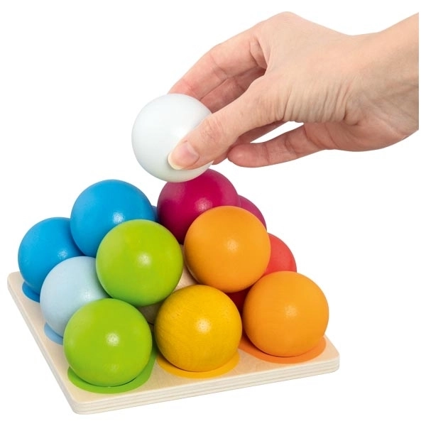 Goki color sorting and stacking sphere pyramid