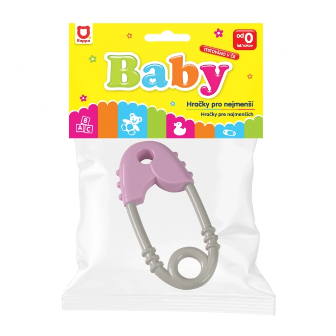 Pink and Grey Baby Rattle