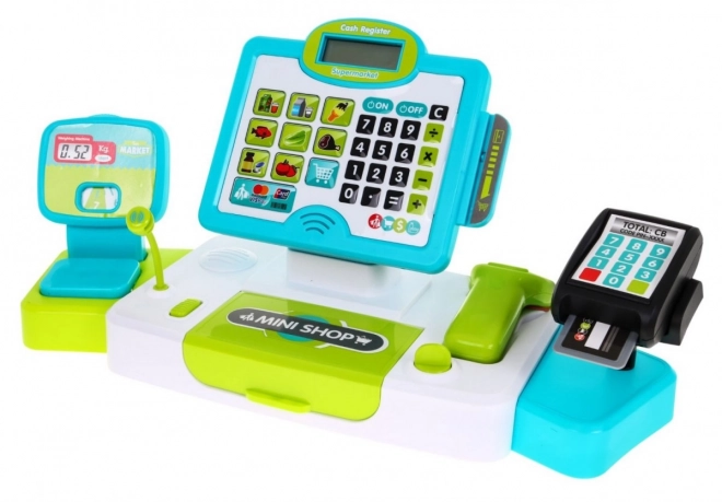 Realistic Kids Cash Register with Touch Panel and Scanner