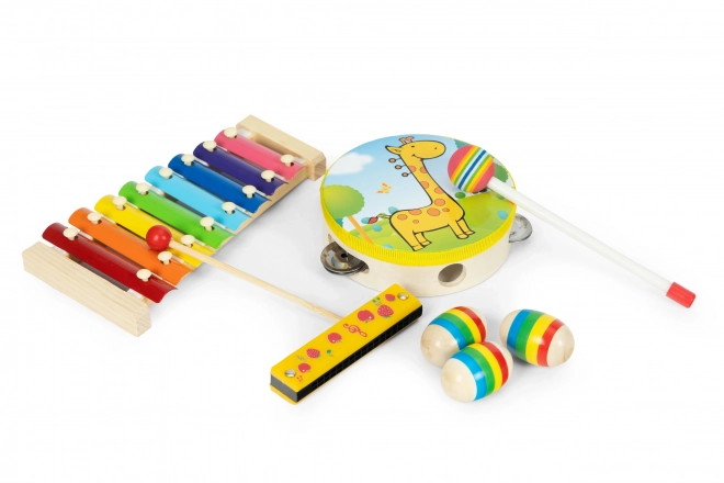 Wooden musical instrument set for kids