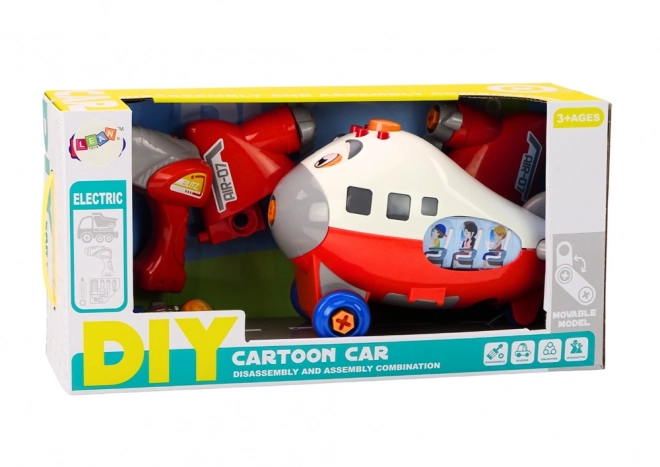 Red Cartoon DIY Airplane