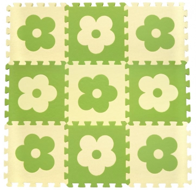 Foam Baby Puzzle Green Flowers