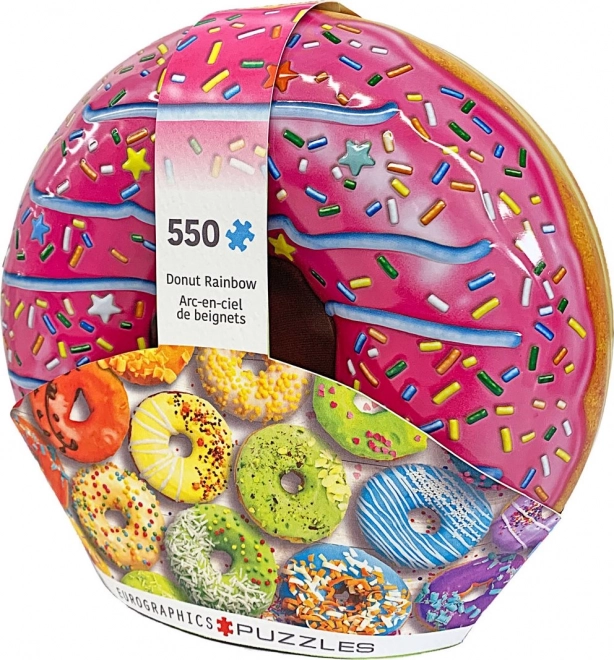 Donut Rainbow Puzzle in Tin Box