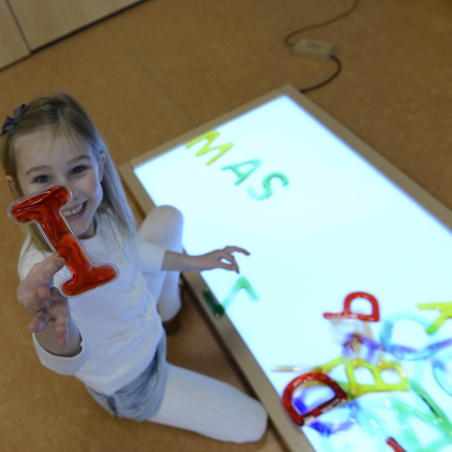 Masterkidz Panneau lumineux LED carré coloré + ensemble d'accessoires