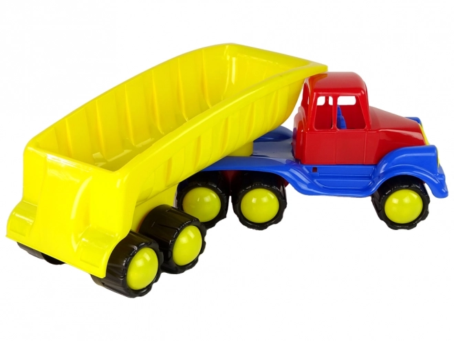 Large Yellow Truck with Trailer