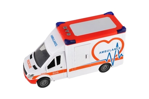 Plastic Ambulance Toy with Stretcher and Light & Sound