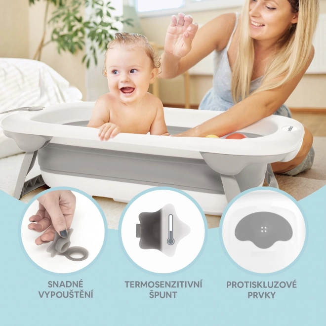 Baby Foldable Bathtub Aquatico, Grey