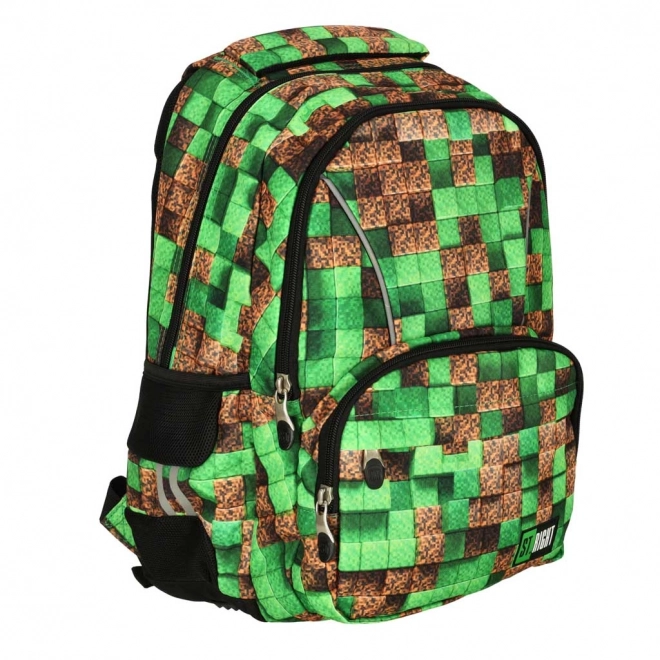 School Backpack St. Right Pixel Cubes