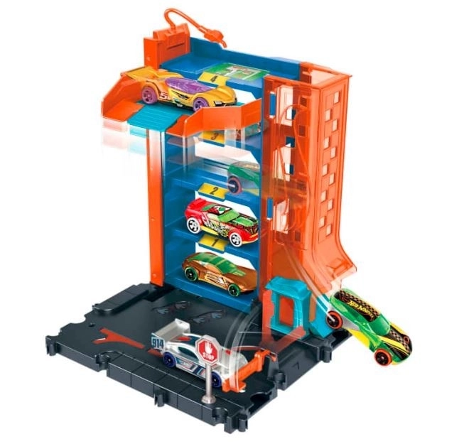 Hot Wheels City Racing Set Small Parking