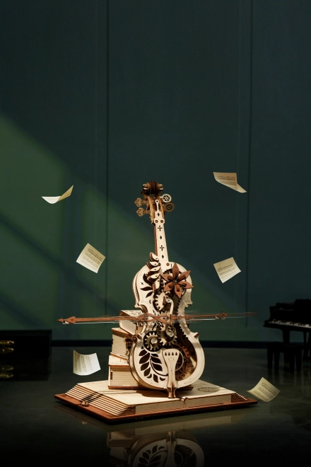 Robotic 3D Wooden Puzzle Magic Cello