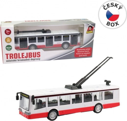 Trolleybus en métal avec rétroaction