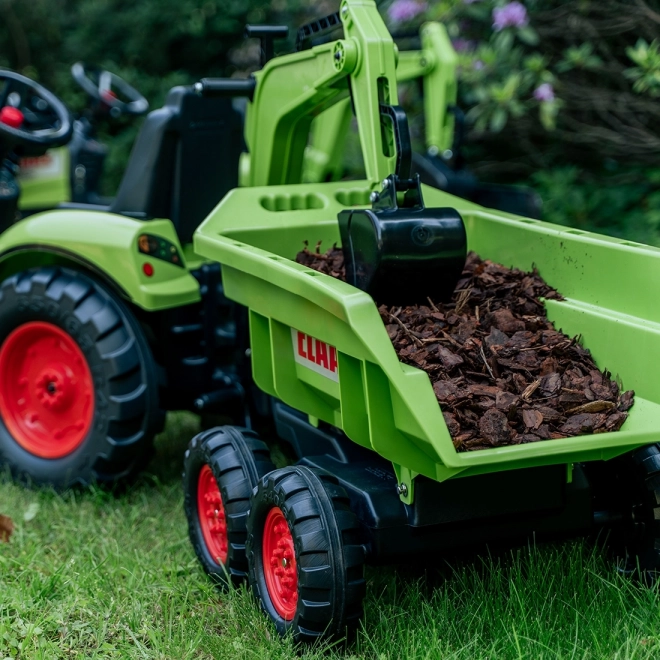 Pedal Tractor Claas Arion 430 green with front and rear scoop
