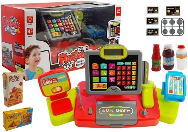 Children's Toy Cash Register in Black and Red