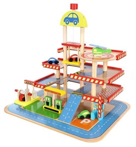 Wooden Parking Garage for Kids