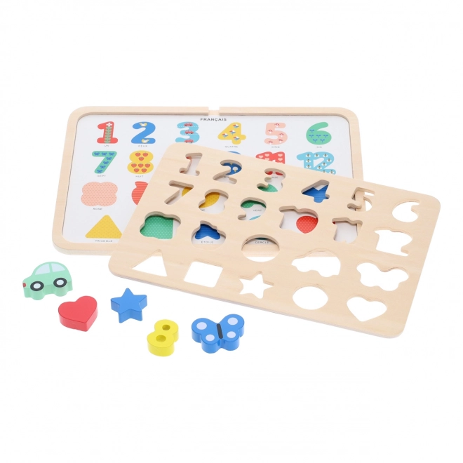 Petit Collage Number and Shape Puzzle Multilingual