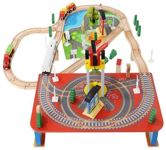 Wooden Battery Operated Train Set