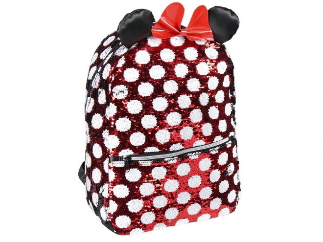 Charming Minnie Mouse Sequin Backpack