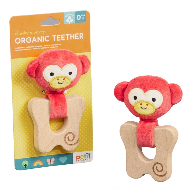 Petit Collage monkey teether