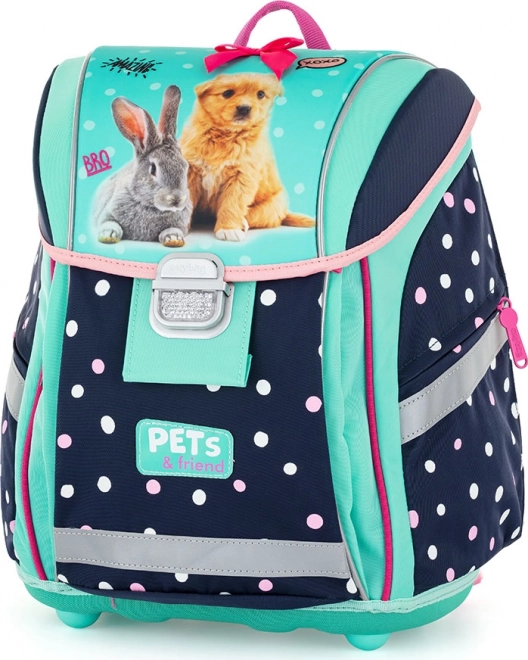 School Bag Set for Kids with a Pet Design