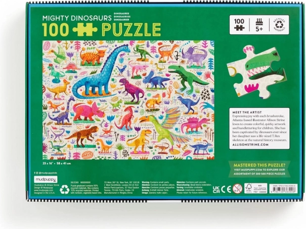 Mudpuppy Puzzle Machtige Dinosaurussen 100 Stukjes