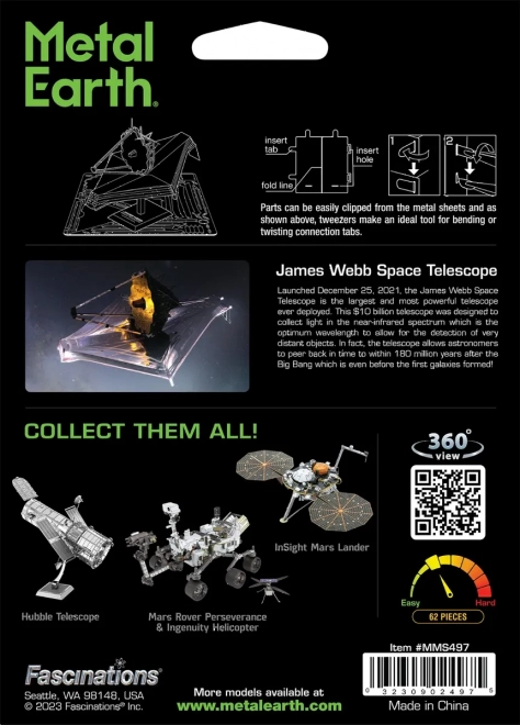 James Webb Telescope Metal Model Kit