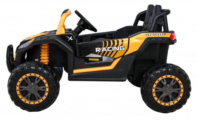 Buggy UTV 2000M samochód wyścigowy z baterią + dźwięki MP3, światła + pilot + start wolny – Złoty