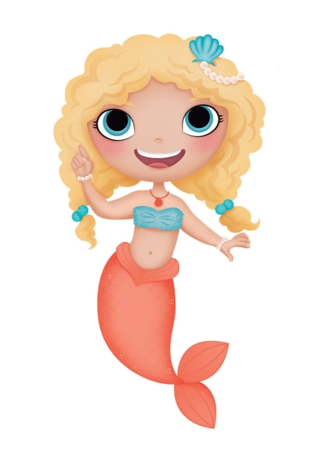 Vivid illustrations of mermaids