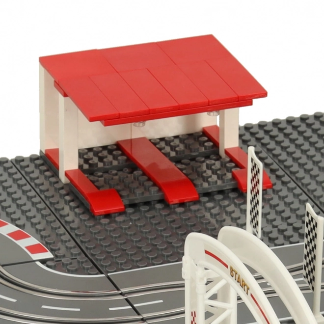 Electric Police Race Car Track with Construction Blocks