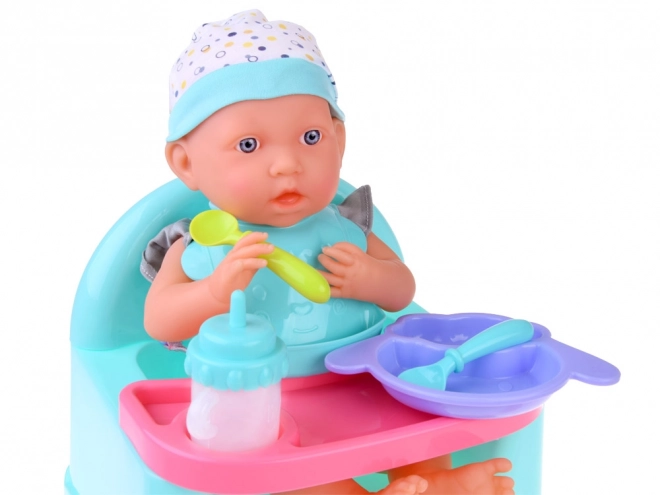 Baby Doll Set with Stroller, Cradle, and Bath Accessories