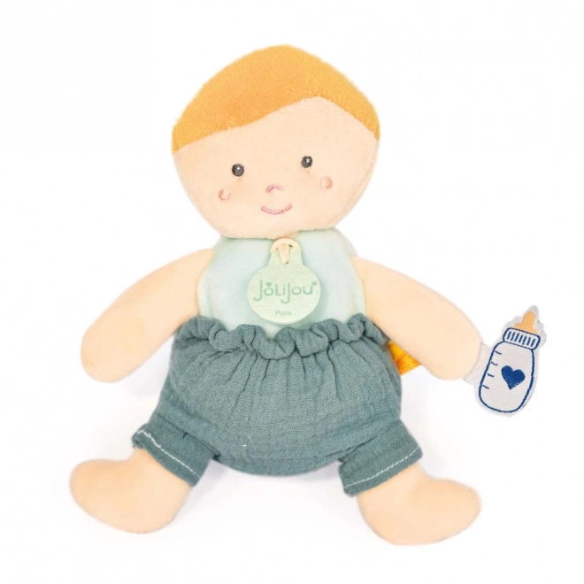 Doudou plush doll 18 cm green