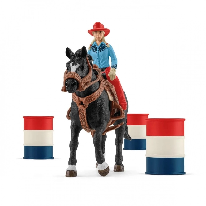 Cowgirl and Barrel Race Playset Farm World