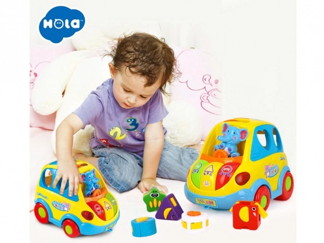 Interactive Smart Bus for Kids 18m+ with Sounds, Lights, Shape Sorter, and Transforming Blocks