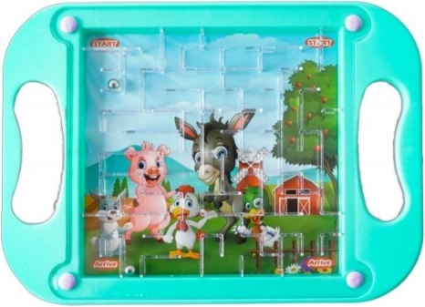 Cornice turchese con animali