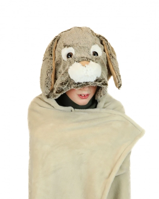 Cozy Animal Hooded Blanket with Paw Pockets