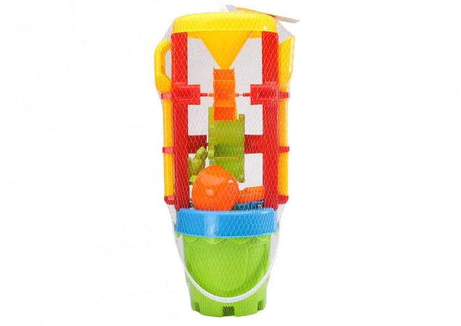 Colorful Sand Toys Set with Large Mill, Bucket, and Molds