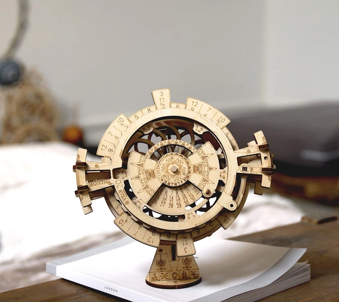 Wooden 3D Mechanical Calendar Puzzle