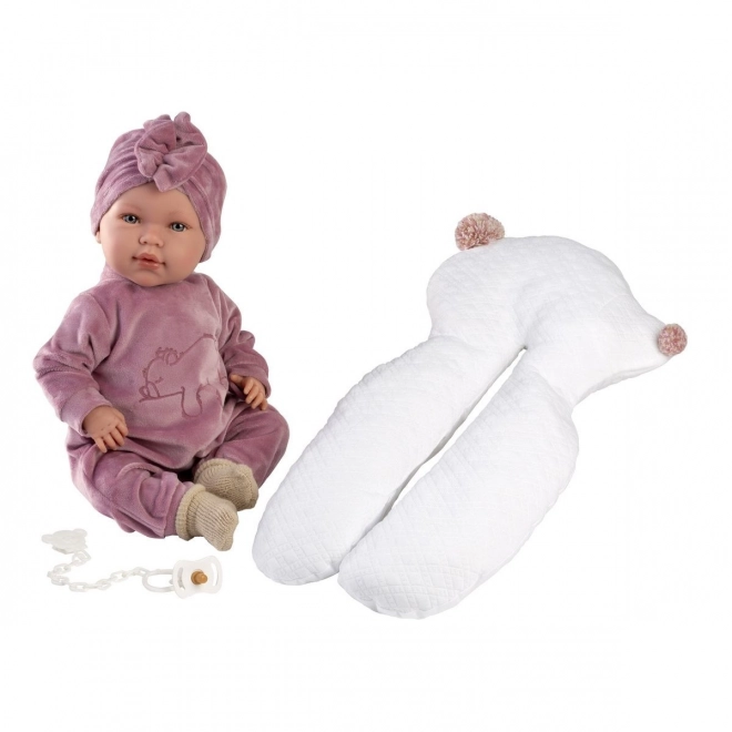 Realistic Baby Doll with Sounds and Soft Cloth Body - 42 cm