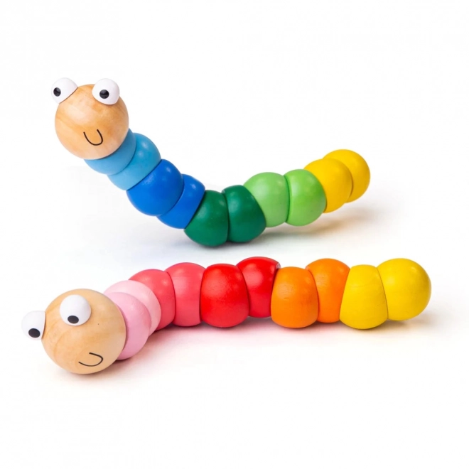 Colorful Wooden Worm Toy