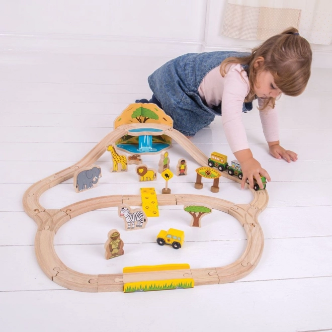 Wooden Train Safari Adventure Set