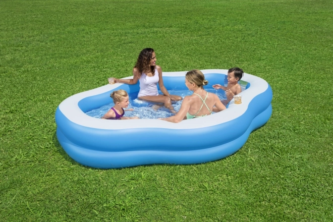 Inflatable Family Pool with Window and Seating