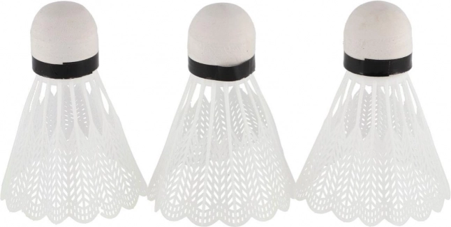 Badmintonshuttles wit 3 stuks kunststof