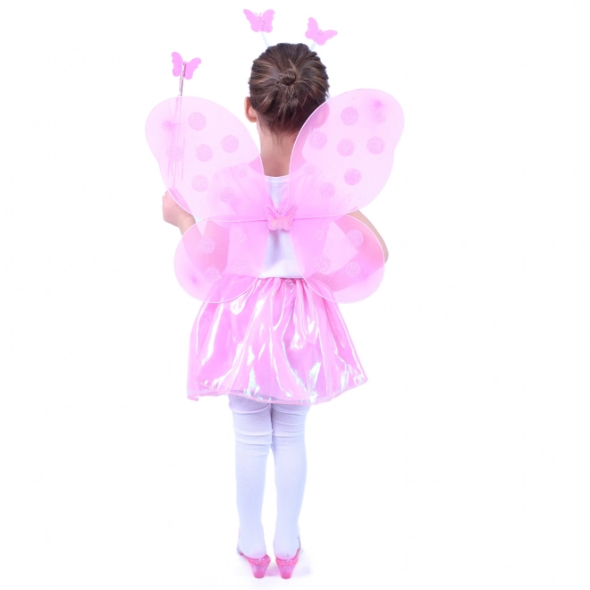 Butterfly Wings Light Pink with Headband and Wand